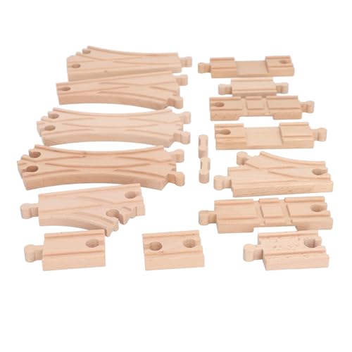 Vielfältige Holzstrecke für Kleinkinder für Kleinkinder DIY Building Toy Kids Hölzer Bahngleise Expansion Packung (Pack d) von Riuulity