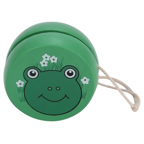 Yoyo Niedliches Hölzernen Yoyo Ball Spielzeug, Kinderpädagogikspielzeug, Sicheres Nicht -toxisches Material, Ideal für Kognitives Training (Frosch) von Riuulity