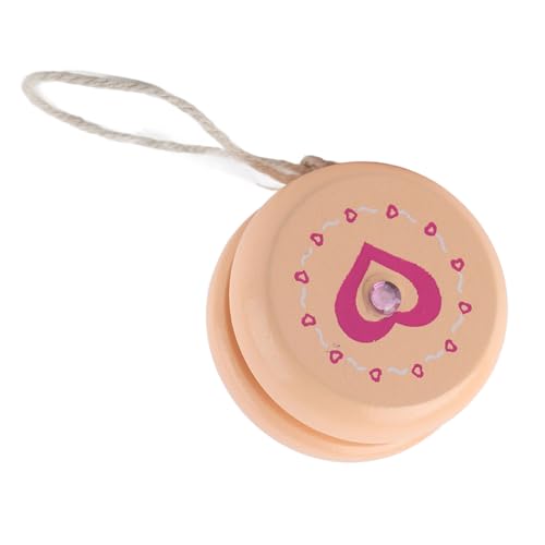 Yoyo Niedliches Hölzernen Yoyo Ball Spielzeug, Kinderpädagogikspielzeug, Sicheres Nicht -toxisches Material, Ideal für Kognitives Training (rosa Herz) von Riuulity