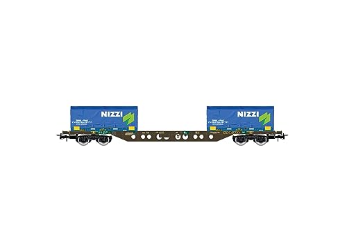 FS Containerwagen Sgnss, 4 Achsen, mit 2 x 20-Fuß-Coil-Containern „Nizzi“, Verschieden von Rivarossi