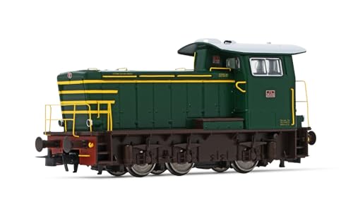 Rivarossi HR2931S FS, Diesel-Rangierlokomotive Baureihe 245, grün mit gelben Streifen, ohne Seitenhandläufe, EP IV, mit DCC Sounddecoder Loco - Diesel von Rivarossi