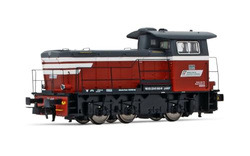 Rivarossi HR2932S Mercitalia S&T, Diesel Rangierlokomotive Klasse 245, rot/dunkelgraue Lackierung mit weißen Streifen, ep. VI, mit DCC Sounddecoder Loco - Diesel von Rivarossi