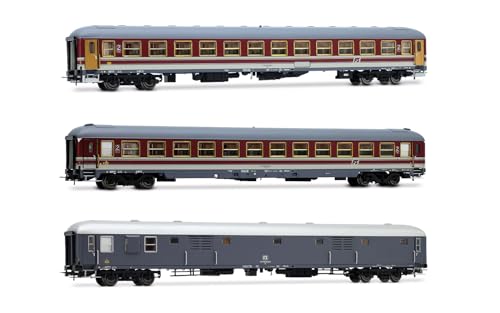 Rivarossi HR4362 FS, 3er Pack „Alpen-Express“ 2/2, 2X UIC-X 2. Klasse rot/grau + Gepäckwagen UIC-X '70 grau, Ep. IVb-Reisezugwagen Rivarossi HR4362 FS, 3er Pack „Alpen-Express“ 2/2, 2X UIC-X 2. Klasse rot/grau + Gepäckwagen UIC-X '70 grau, Ep. IVb-Reisezugwagen von Rivarossi