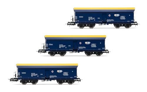 Rivarossi HR6589 PKP Cargo 3-Einheitenpackung Selbstentsorgungswagen Typ Fals, blau/gelbe Lackierung, ep.VI Rolling Stock - Wagons von Rivarossi