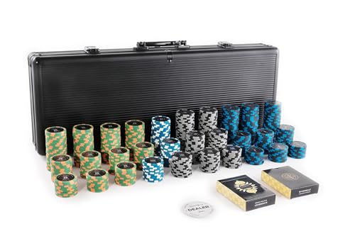 High Roller Tournament Poker Chipset - 14g 500 Stück nummerierte Poker Chips - Niedrige Einsätze von Riverboat Gaming