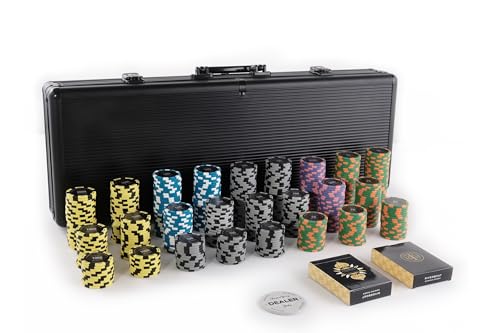 High Roller Tournament Poker Chipset - 14g 500 Stück nummerierte Pokerchips - Mittlere Stückelungen von Riverboat Gaming