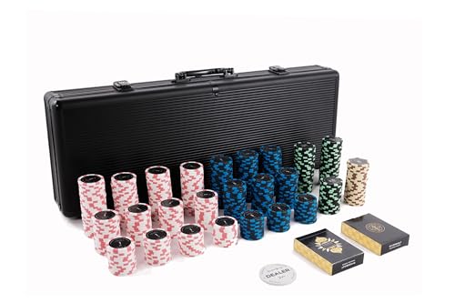 Riverboat Gaming High Roller Cash Poker Chipset - 14g 500 Stück nummerierte Poker Chips - Kleine Einsätze von Riverboat Gaming