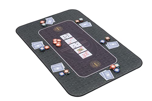Riverboat Gaming Pokermatte Broadway (100x65cm) - Pokertuch Tischunterlage mit Transporttasche - Deluxe Pokertischauflage mit 5mm Polsterung - Grün von Riverboat Gaming