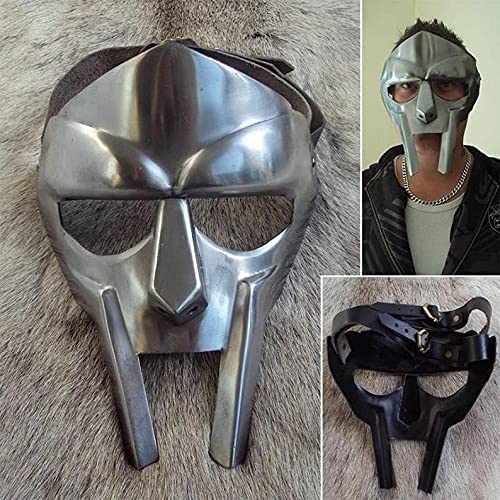 MF Doom Gladiator Maske, Mad-Schurke, 18g Mild, Stahl, Gesichtsrüstung, Mittelalterliche Handgeschmiedete Römische Rüstung Doom Maske Halloween von Riylox