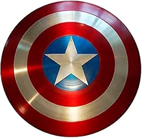 Riylox Captain Shield – Handgefertigte Replik First Avenger America Schild aus Metall, Rot und Silber, 55,9 cm von Riylox