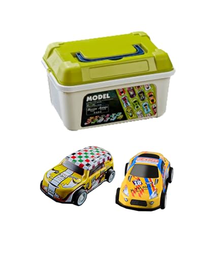 Rizaso Car Set, 20-teiliges Set, Verschiedene Modelle von Spielzeugautos, Autospielzeug, geeignet für Kinder im Alter von 3 und höher, mit Autospielzeug Aufbewahrungsbox von Rizaso