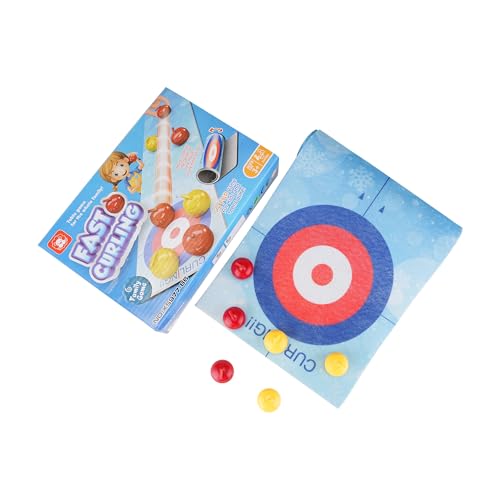 Rizaso Curling Desktop Game Set, Home Game Curling Checkerboard Spiel, Desktop-Spiel, geeignet für Kinder und Erwachsene Travel Game von Rizaso