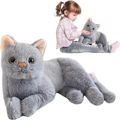 Rmeet Katze Kuscheltier 30 cm Realistischen Katze Plüschtier Stofftier Kawaii Flauschiges Plüschtier Weiche Plüsch Katze Stofftierpuppe Süßes Katze Spielzeug Geschenk Für Kinder von Rmeet