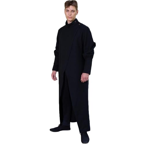 RoM Costume - Black Dynasty Robe (L, Unisex, Baumwolle) LARP - Larp Costume von RoM Costume