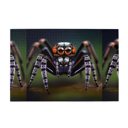 Tropische Regenwald-Spinnen, kreative Puzzlekunst, 1.000 Stück personalisierte Foto-Puzzles, sicheres und umweltfreundliches Holz, eine gute Wahl für Geschenke von RoMuKa