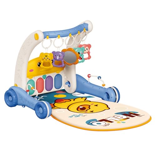 Roadoor Baby-Fitness-Spielmatte mit Klavier, Baby-Lernwanderer mit Übungssitz, musikalisches Aktivitätszentrum für Kleinkinder, Jungen und Mädchen von 0–12 Monaten Blau von Roadoor