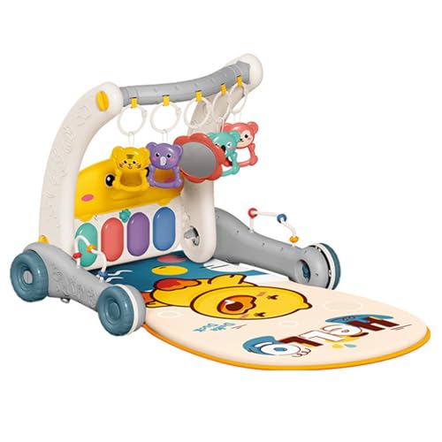 Roadoor Baby-Fitness-Spielmatte mit Klavier, Baby-Lernwanderer mit Übungssitz, musikalisches Aktivitätszentrum für Kleinkinder, Jungen und Mädchen von 0–12 Monaten Grau von Roadoor