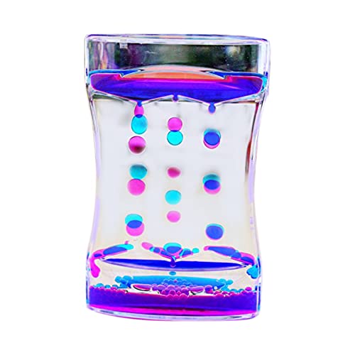 Roadoor Liquid Motion Bubbler Timer Lustiger Wasser Timer Fidget Toy Sand Timer Stress Relief Helle Farbe Flüssig Timer Sensorisches Spielzeug für Kinder Erwachsene Schreibtisch Spielzeug Pink Blau von Roadoor