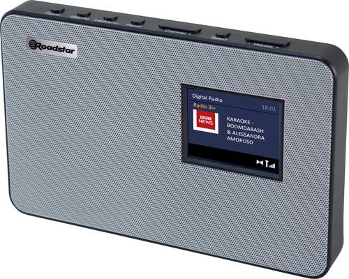 Roadstar HRA-590 Kofferradio DAB+ AUX Schwarz (matt), Silber von Roadstar