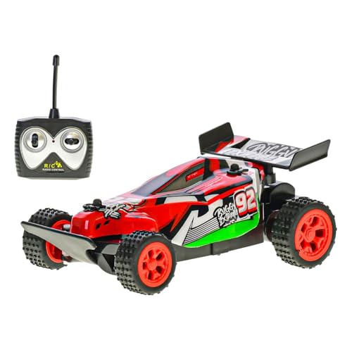 Van Manen Roadstar RC Buggy Extreme 92 27MHZ 15cm, Farbe Rot, ferngesteuertes Auto, mit Fernbedienung, Spielzeug für Kinder, 510245 von Van Manen