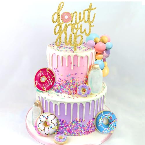 Roaring Good Time Donut Tortenaufleger BabySprinkle Dekorationen Macaron Kugeln Donut Mini Donut Cupcake Topper für Geburtstag BabyShower Party Supplies von Roaring Good Time