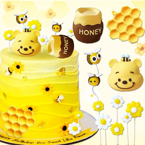 Roaring Good Time Hummel Kuchendekoration Bären BabyDusche Kuchendekoration Fun to Bee One Cake Topper Hummel Party Favors Supplies von Roaring Good Time