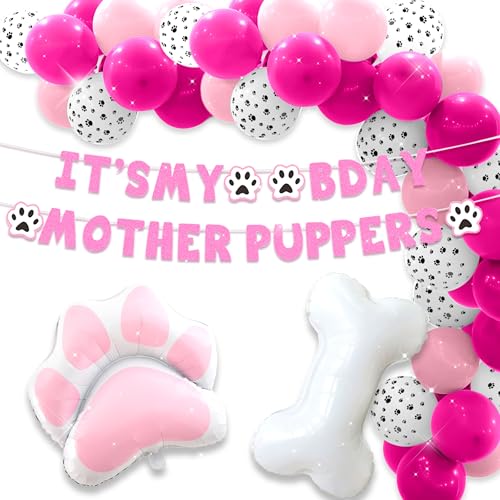 Roaring Good Time Hund Geburtstag Party Ballon Girlande Kit Welpen Party Dekorationen Lets Pawty Party Supplies Puppy Birthday Blue Dog Birthday Dekorationen von Roaring Good Time