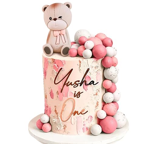 Roaring Good Time Rosa Bär Tortendeko Baby Bär Baby Shower Cake Topper Bären Tortendeko Baby Shower Geburtstag Kuchen Dekoration von Roaring Good Time