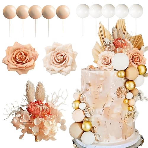 Roaring Good Time Rose Kuchen Deko Boho Tortendeko Dekoration Hochzeit Tortendeko Goldene Hochzeit Kuchen Deko Mädchen Blumen Tortendeko von Roaring Good Time