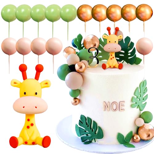 Roaring Good Time Wilde Kuchen Topper Safari Baby Party Kuchen Dekorationen Mädchen Safari Kuchen Dekorationen Wilde Ein Kuchen Topper 1.Geburtstag Mädchen Zoo Tier Kuchen Toppers von Roaring Good Time