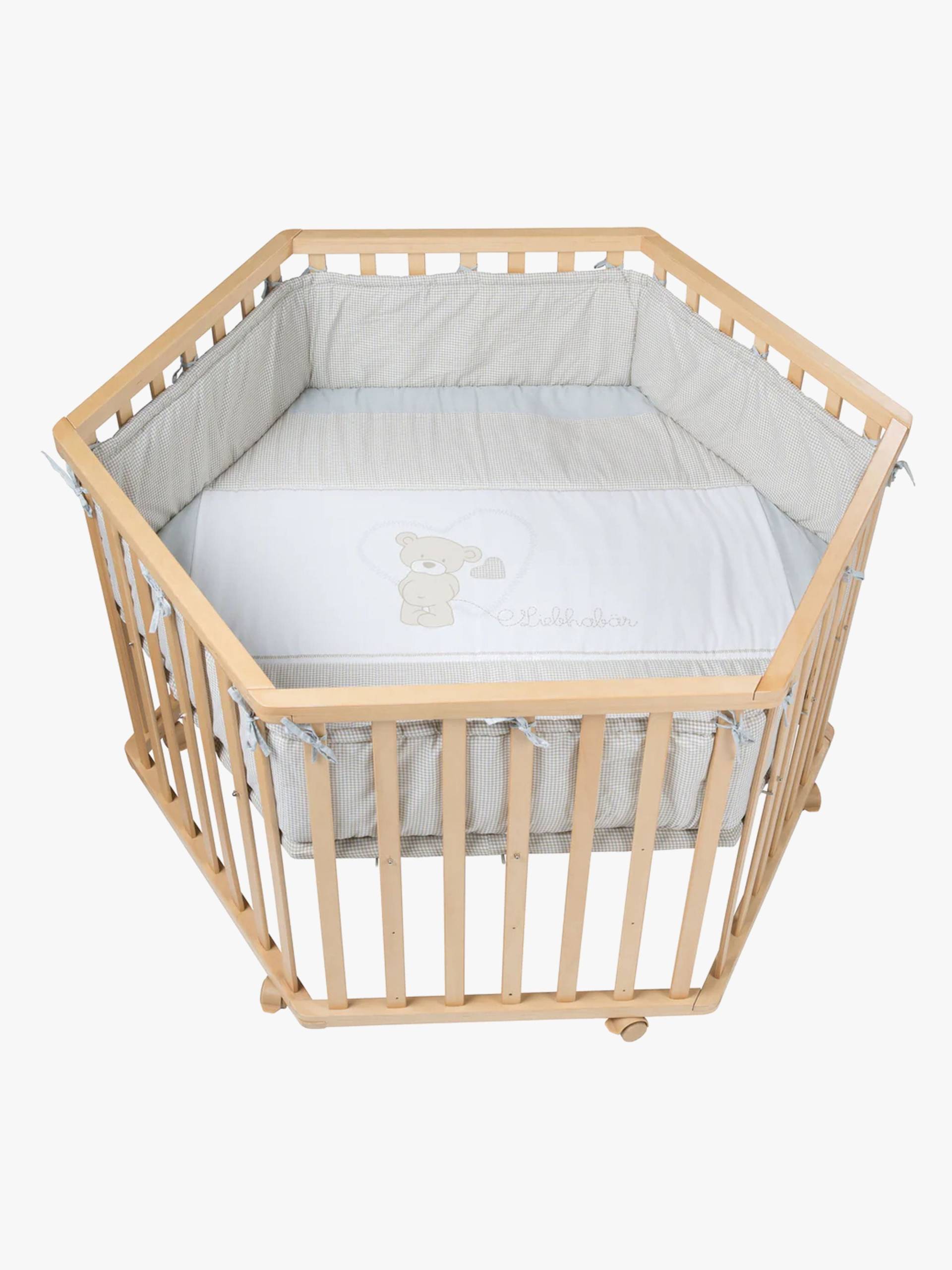 Roba Hexagon Laufgitter mit Rädern, Beloved Bear Natural Roba Hexagon Laufgitter mit Rädern, Beloved Bear Natural von Roba