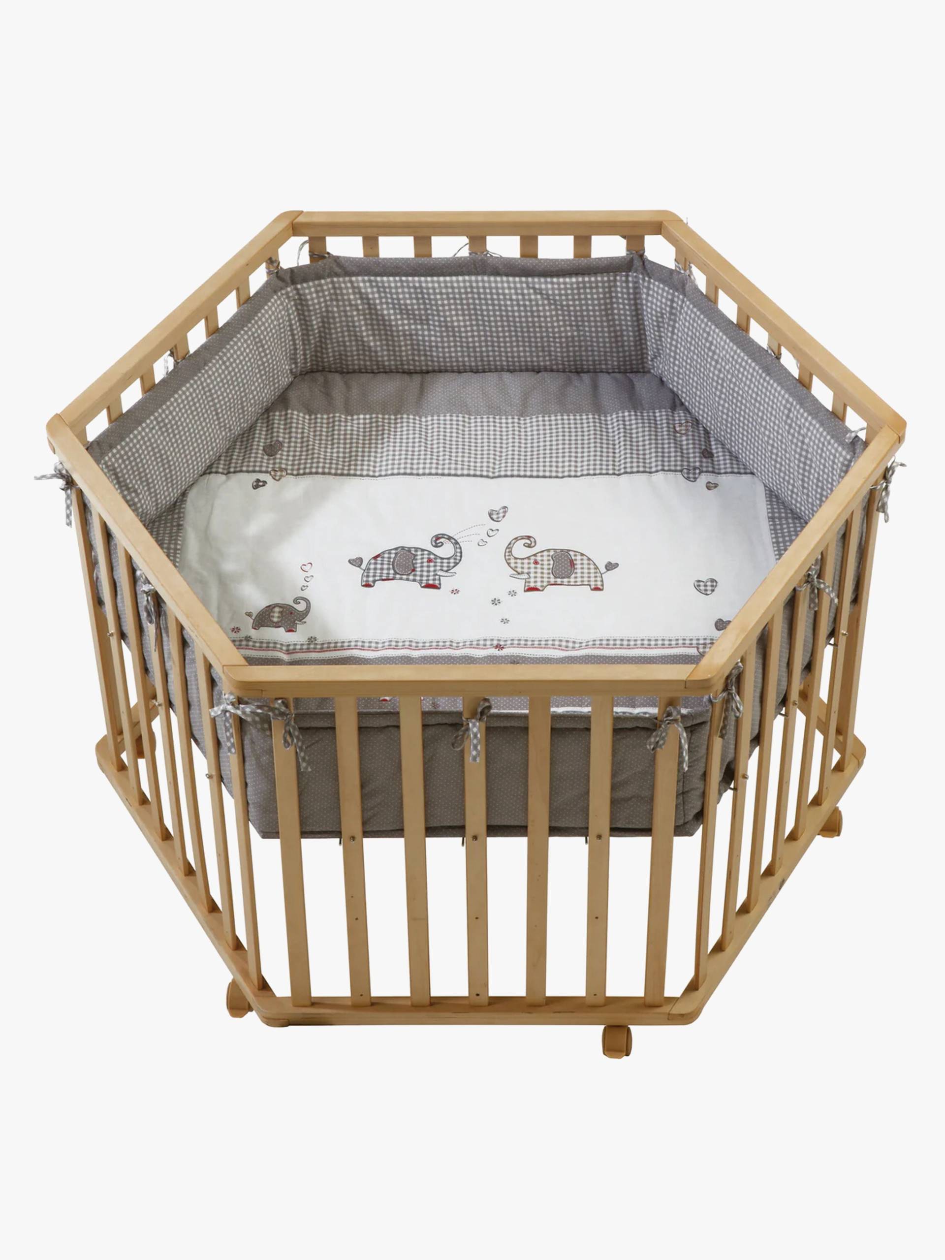 Roba Hexagon Laufgitter mit Rädern, Jumbotwins Wood Roba Hexagon Laufgitter mit Rädern, Jumbotwins Wood von Roba