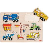 Goki 57593 - Steckpuzzle Baufahrzeuge von Gollnest & Kiesel KG