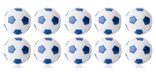 Robertson Kickerball Winspeed 35 mm 10er Set weiß-blau, farbecht, Abriebfest und langlebig, für Tischfußball und Tischkicker von Robertson