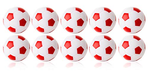 Robertson Kickerball Winspeed 35 mm 10er Set weiß-rot, farbecht, Abriebfest und langlebig, für Tischfußball und Tischkicker von Robertson