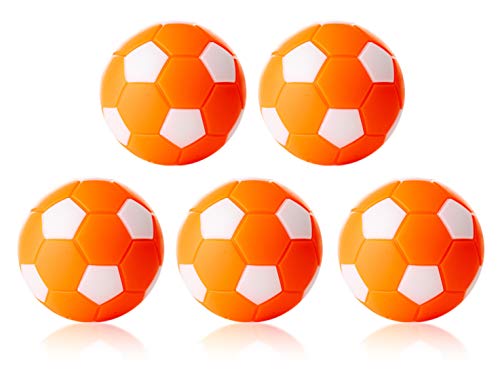 Robertson Kickerball Winspeed 35 mm 5er Set orange-weiß, farbecht, Abriebfest und langlebig, für Tischfußball und Tischkicker von Robertson