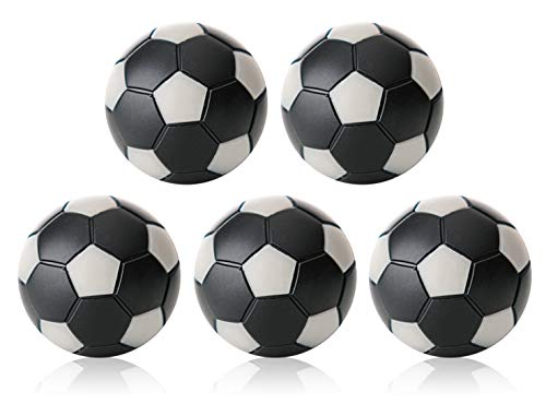 Robertson Kickerball Winspeed 35 mm 5er Set schwarz-Silber, farbecht, Abriebfest und langlebig, für Tischfußball und Tischkicker von Robertson