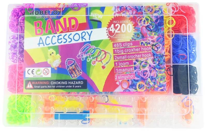 Robetoy Loom Bands DIY Armbandset 4200 Teile von Robetoy