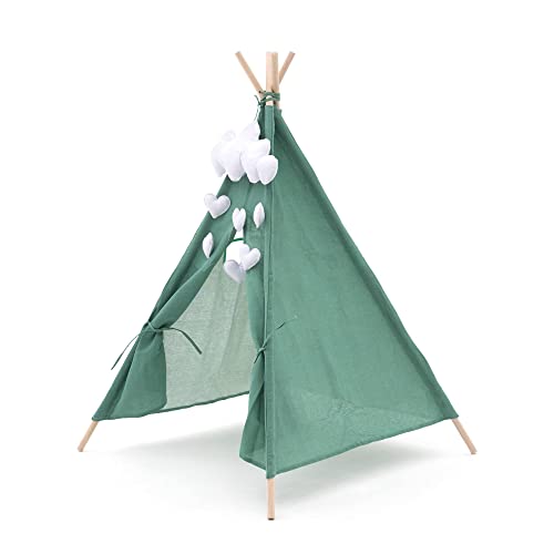 Tipi Montesori Robincool Kaplana, 80 x 80 x 110 cm, faltbar, Innen- und Außenbereich, aus grünem Stoff Tipi Montesori Robincool Kaplana, 80 x 80 x 110 cm, faltbar, Innen- und Außenbereich, aus grünem Stoff von Robincool