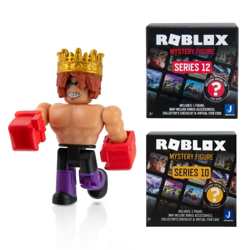 Roblox Action Collection - Muscle Legends: Muscle King + Two Mystery Figure Bundle [Enthält 3 exklusive virtuelle Gegenstände] von Roblox