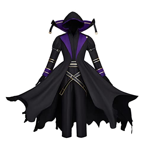 RocailleCos The Eminence in Shadow Cosplay Cid Kagenou Kostüm Herren Schwarz Outfit Halloween Anzug (Schwarz, S) von RocailleCos