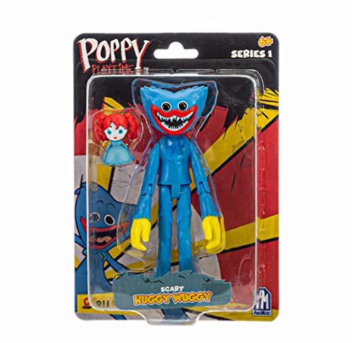 Rocco Giocattoli - Scary Huggy Wuggy aus der Welt von Poppy Playtime kommen die artikulierten Mini-Figuren und mit Zubehör. Sammeln Sie alle Figuren, AF7704 von Rocco Giocattoli