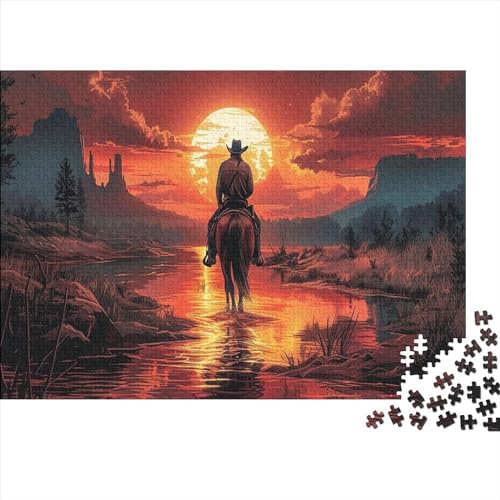 1000 Pieces Puzzles for Adults Teenagers Cowboy DIY Kühle Puzzle Cardboard Puzzle Game, Schweres Lernspielzeug Erwachsene Kinder 1000 Stück von Rochile