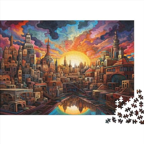 1000 Pieces Puzzles for Adults Teenagers Städte DIY Karikatur Puzzle Puzzles Für Erwachsene Klassische Puzzles Schweres Lernspielzeug Erwachsene Kinder 1000 Stück von Rochile