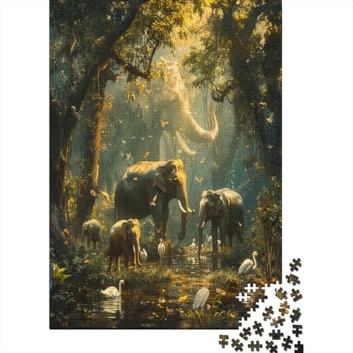 Elefant Puzzlespiel 1000 Teile, Puzzle Erwachsene 1000 Teile, Impossible Puzzle GesKükenlichkeitsspiel Für Die Ganze Familie, Puzzle Erwachsene 1000 Teile Puzzel 1000pcs (75x50cm) von Rochile