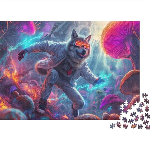 Puzzle 1000 Pieces, Adult Puzzle, Wolf DIY Tier Puzzle Stress Relieve Family Puzzle Game Schweres Lernspielzeug Erwachsene Kinder 1000 Stück von Rochile