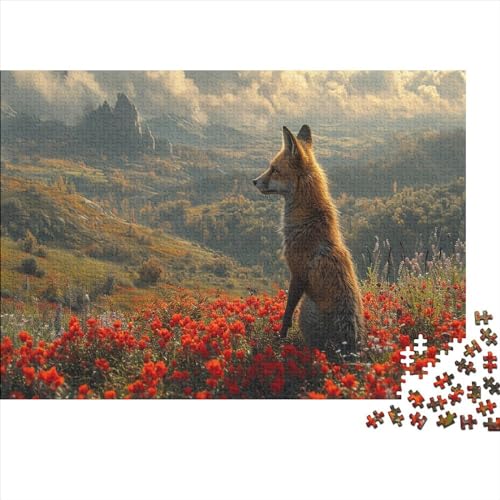 Puzzle 1000 Stück Erwachsene Fuchs DIY Tier Puzzle Cardboard Puzzle Game, Schweres Lernspielzeug Erwachsene Kinder 1000 Stück von Rochile