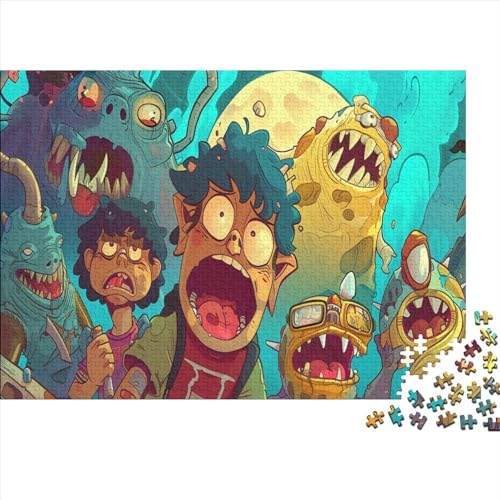 Puzzle 1000 Stück Erwachsene Zombie DIY Karikatur Puzzle Stress Relieve Family Puzzle Game Schweres Lernspielzeug Erwachsene Kinder 1000 Stück von Rochile