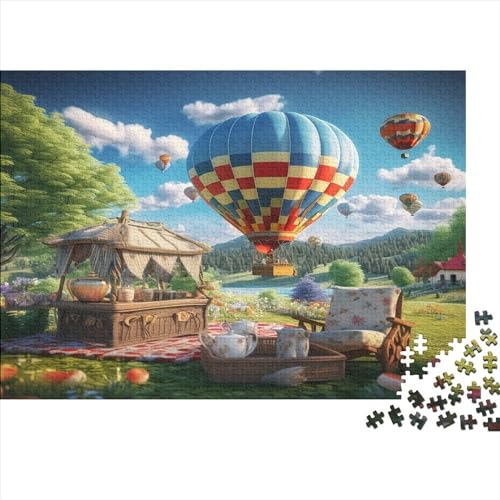 Puzzle 300 Pieces, Adult Puzzle, Heißluftballon DIY Landschaften Puzzle Puzzles Für Erwachsene Klassische Puzzles Children EduKatzeional Game Toy Gift von Rochile