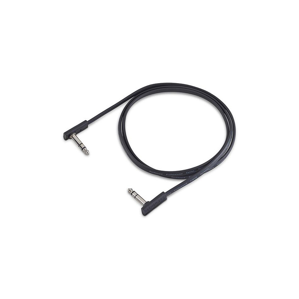 RockBoard Flat TRS Cable Black 120 cm Patchkabel von RockBoard